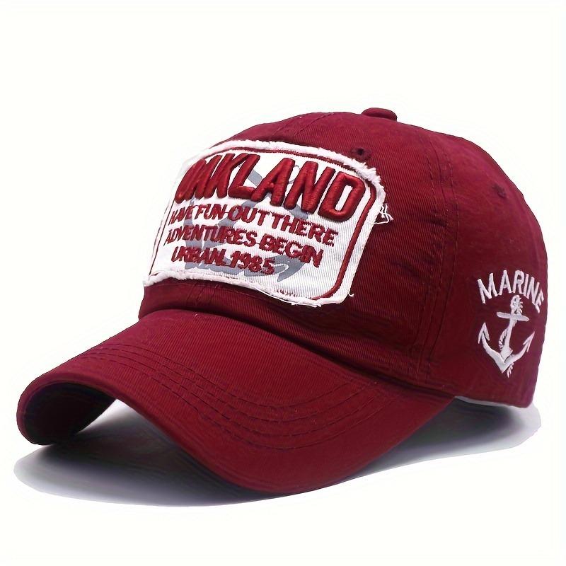 Unisex Washed Cotton Baseball Cap Letter Embroidered Vintage Snapback Hat Men And Women Streetwear Outdoor Sports Hats