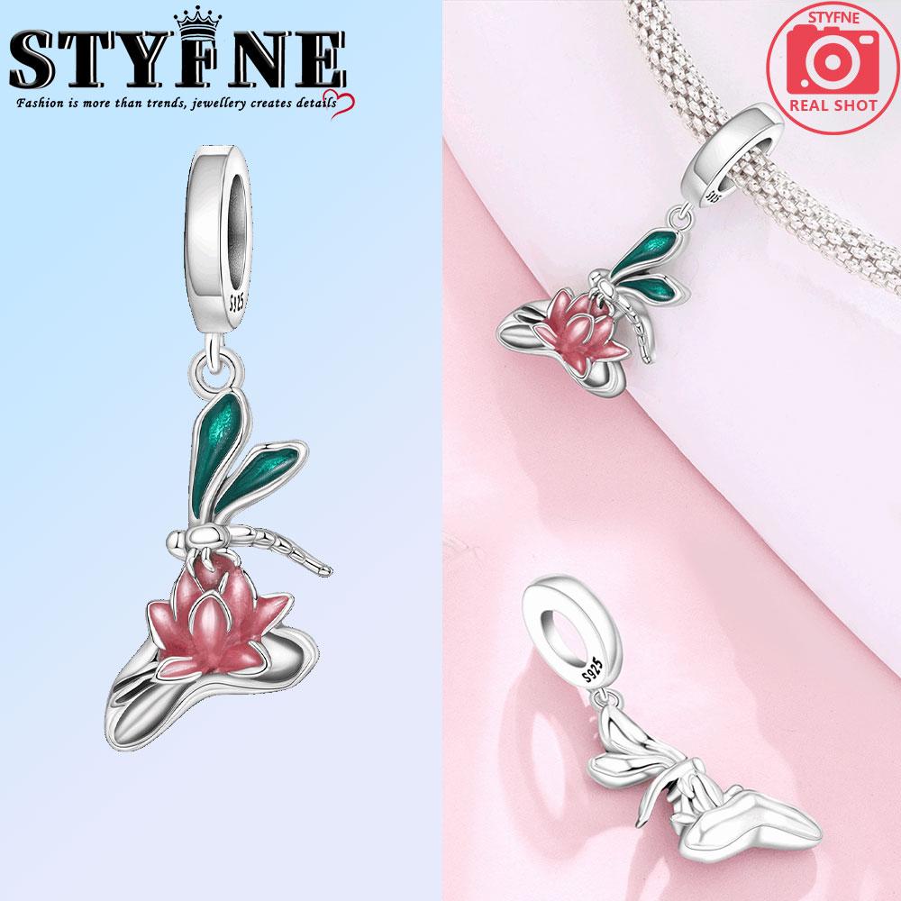 Copper Blue Butterfly Fluorescent Firefly Dragonfly Charms Beads Pendant For Original Bracelet Woman Girl Jewelry