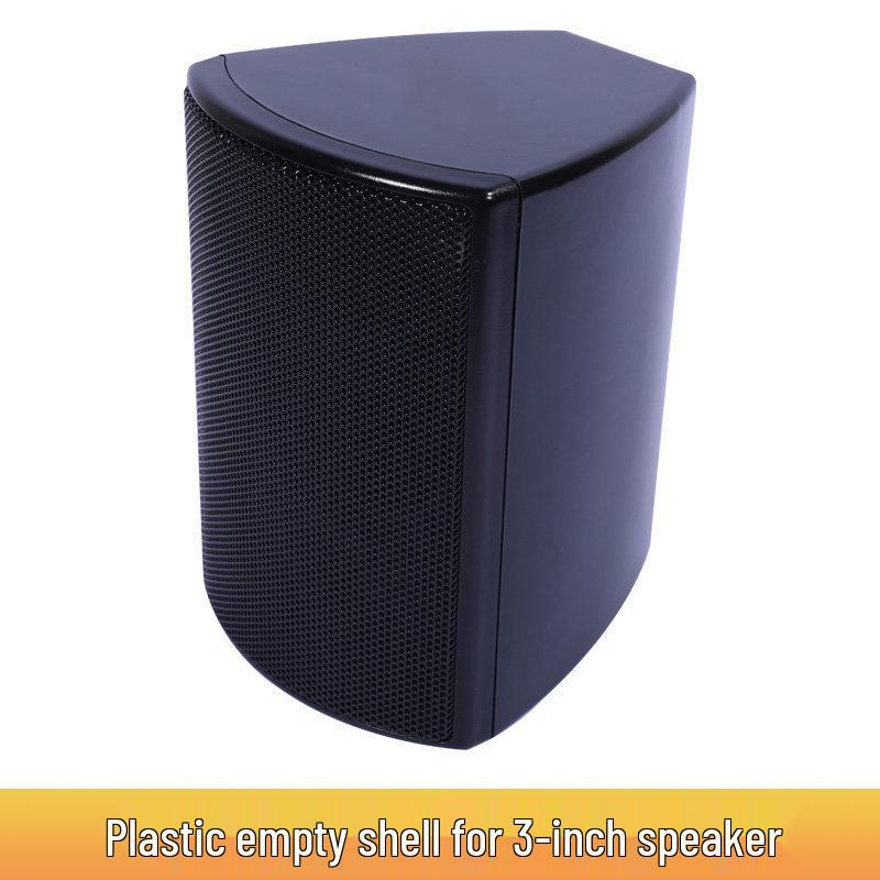 

3-inch Speaker Cabinet with Iron Mesh - New Plastic, Wire Clips, Bookshelf Center/Surround Speaker Shell