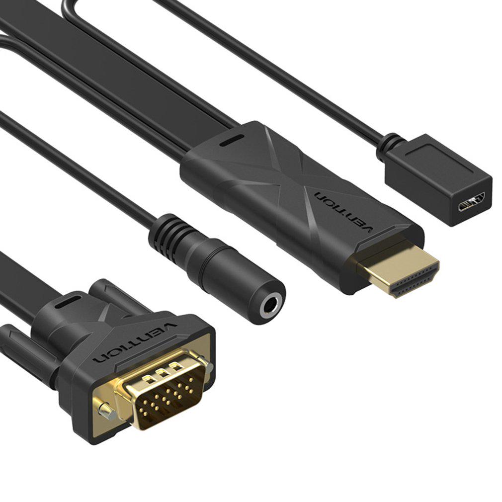 Vention HDMI-Compatible con el cable convertidor VGA con adaptadores de audio VGA de 3.5 mm Vention HDMI-Compatible con el cable convertidor VGA con adaptadores de audio VGA de 3.5 mm