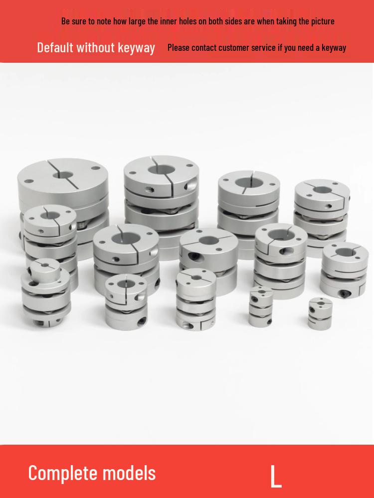 High Torque Aluminum Alloy Servo Motor Diaphragm Coupling - Elastic, Single/Double Shaft
