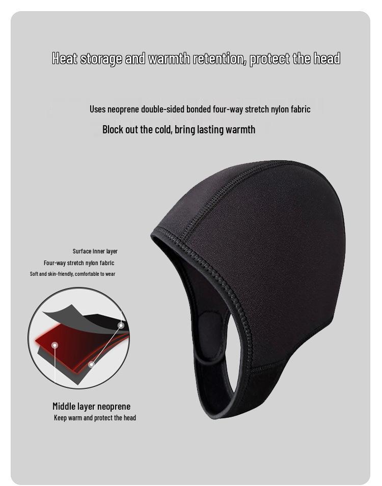 Unisex Quick-Drying Diving Cap - 2.5MM Sun & Ear Protection, Warmth, Adult Swim Hood for Men & Women