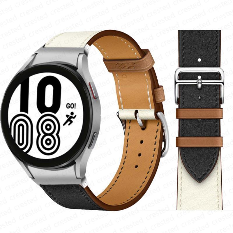 20mm Armband für Samsung Galaxy Watch 6 4 classic/5 Pro 44mm 40mm 47mm 43mm 45 Ohne Lücken Lederarmband Correa Galaxy Watch 6 Armband