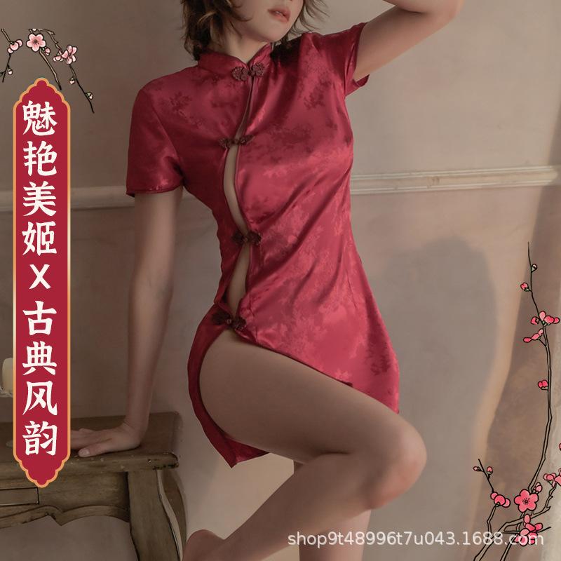 Sexy women's seduction lingerie, cheongsam uniform clothing seduction suit clothes pure