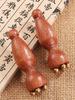 Lotus Root Facial Massager: Pure Brass Gua Sha & Pearwood Eye Meridian Acupressure Tool