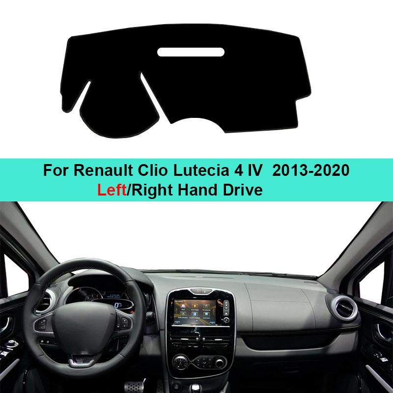 Car Dashboard Cover for Renault Clio Lutecia 4 IV 2013- Carpet Dashboard Pad Sun Protection UV Cushion Car Accessories
