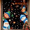 Festive Home Decor for Glass Christmas Window Stickers Static Cling Santa/Reindeer/Snowmen/Elves Print Waterproof Clings PVC Decal Windows And Doors