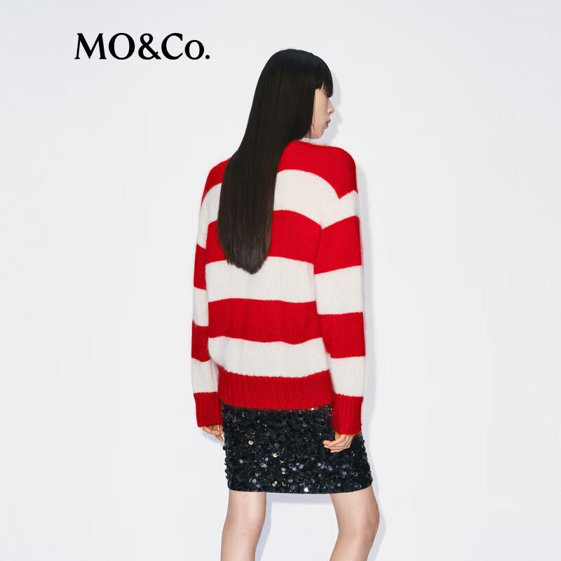 MO&Co. Striped Wool Blend Sweater
