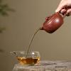 Traditionelle Yixing-Teekanne aus lila Ton, handgefertigter Bambus-Steinkessel, chinesisches Zisha-Teeset, 200 ml