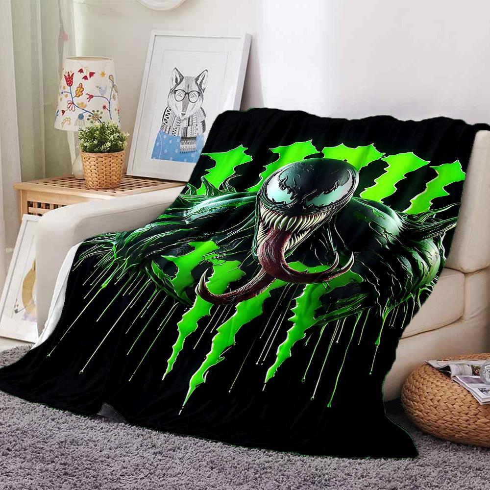 Venom'S Dark Transformation Flannel Blanket Super Soft Warm Cozy Blanket For Sofa Bed Office Travel Allseason Home Decor Gift