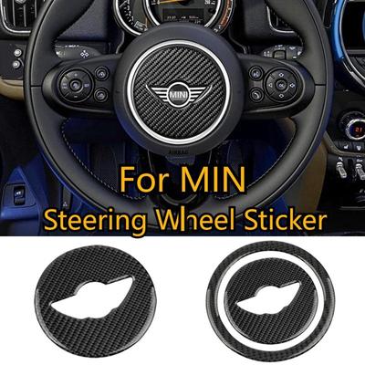 Autocollant de volant de voiture en fibre de carbone pour Cooper R55 R56 R60 R61 F55 F56 F60 Clubman Countryman Accessoires