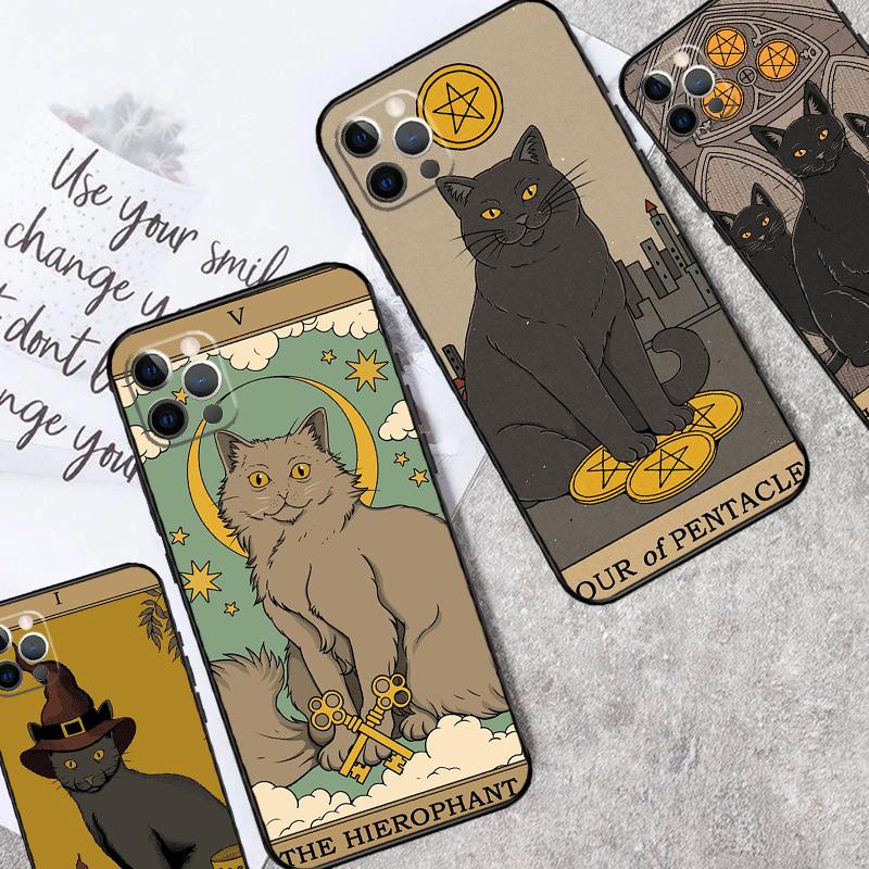 Cats Tarot Witchcraft Case For Samsung Galaxy S25 Ultra S20 S21 S22 S23 S24 Ultra S9 S10 Plus S25 FE Cover Funda