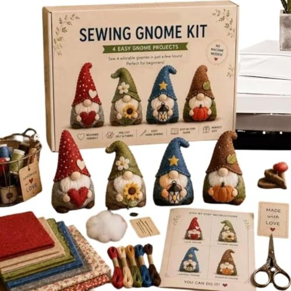 Cartoon Animals Handmade Sew Set Pre-cut Fabric Fabric Art Craft Set For Beginners
