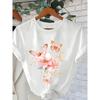 European Size European Size Women'S Floral Print Short Sleeve T-Shirt - Casual Crew Neck, Lightweight Summer Top with Pink Flowers