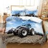 Farm Tractor Bedding Set Duvet Cover Set with Pillowcase Home Textile Twin Full Queen King Bedclothes for Family Home Decor