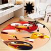 Angry Birds Printed Round Rug Carpet Chair Rug Area Rug Entryway Doormats,for Office Chair Living Room Bedroom Kitchen Room.