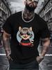 Vintage Cat Cotton T Shirt Harajuku Y2k Fashion Streetwear Shortsleev Summer Clothes For Unisex Unisex Cat Mom Gift Cat Dad Outfit