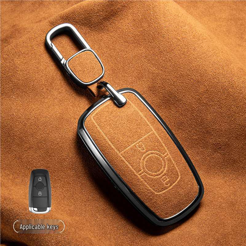 Luxury Suede Key Covers for Ford Explorer ST, Escape, Edge, 4WD, Mondeo, and EVOS