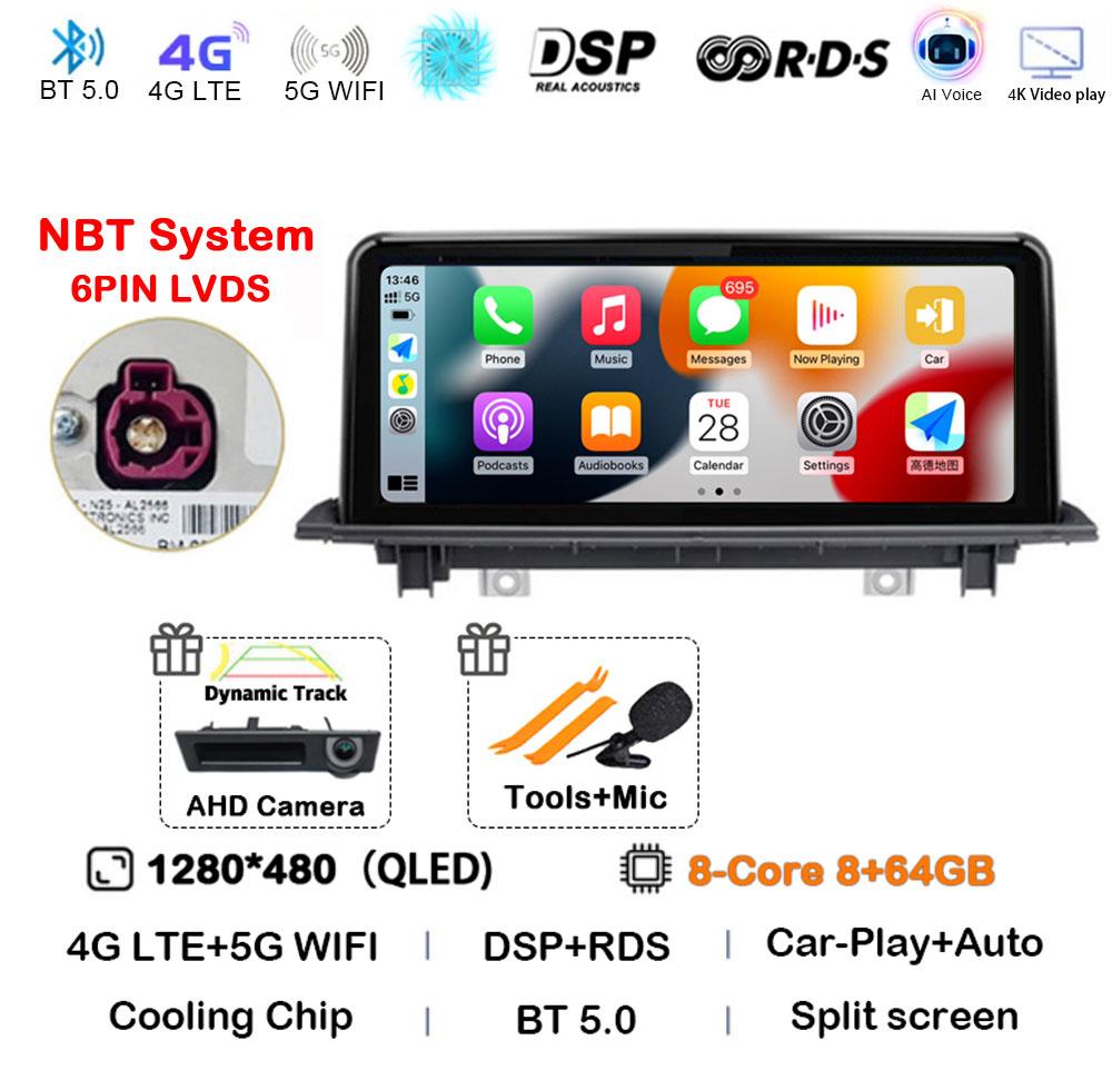 ID8 Android 14 Car Radio For BMW X1 F48 X2 F49 2016- 2017 NBT & 2018 - 2020 EVO Multimedia Player GPS Stereo 4G Wireless Carplay
