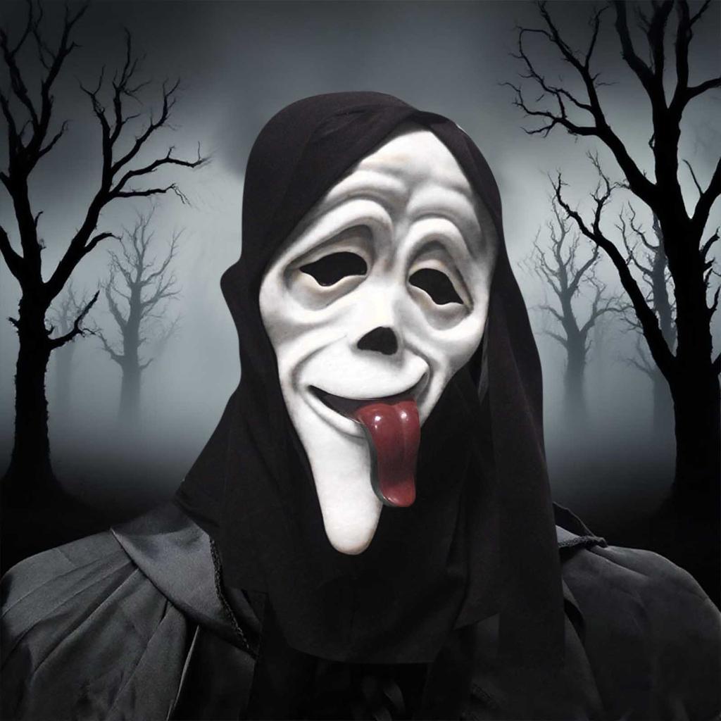 Halloween temná maska ​​na hraní rolí, vhodná hororová latexová maska ​​Vtipná maska