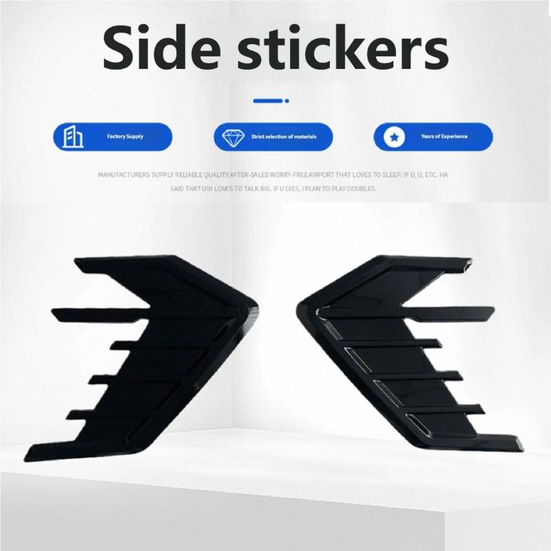 Car Side Air Outlet Vent Decoration Sticker Trim Exterior Styling Accessory ABS Construction Vent Decal