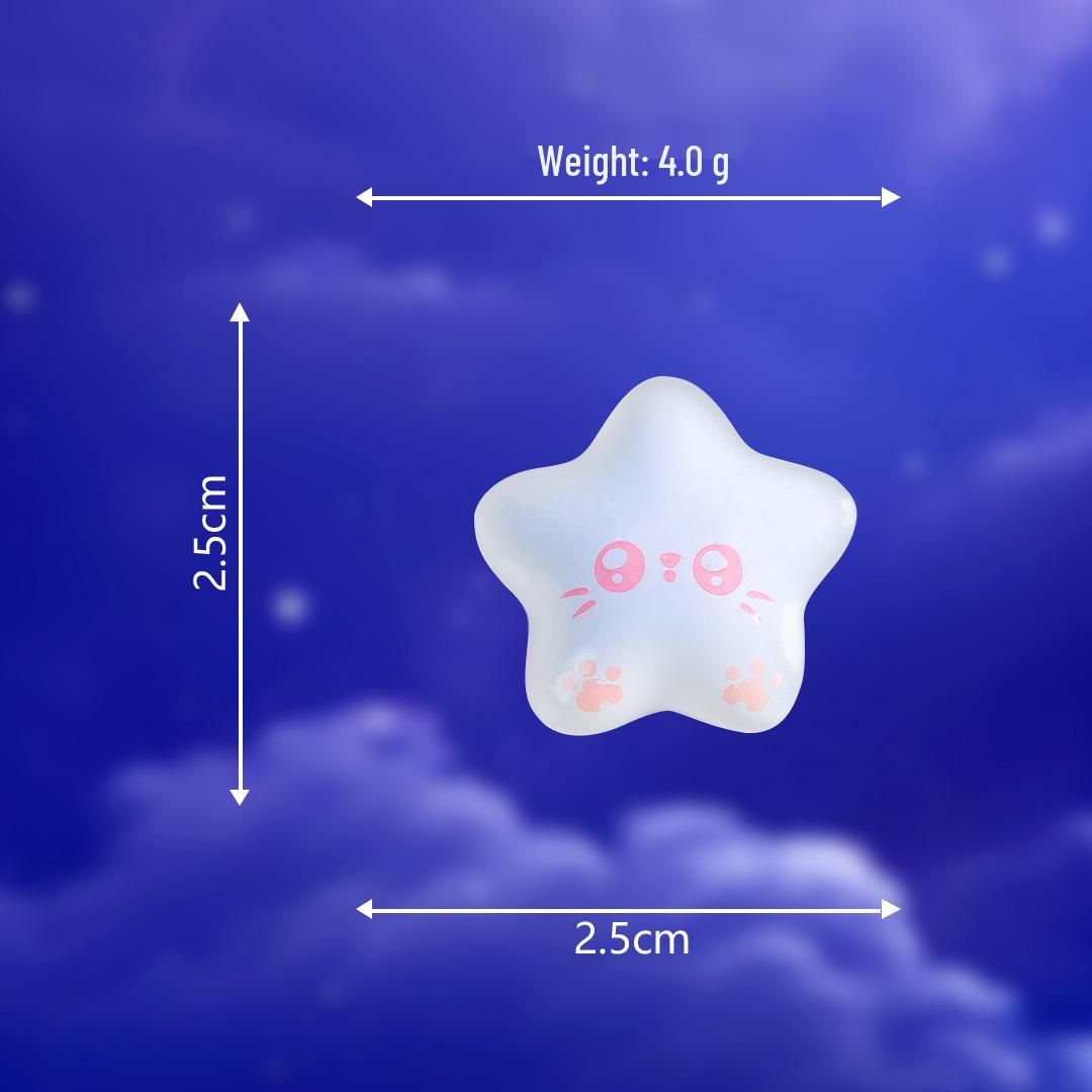 

DIY Luminous Cute Cat and Star Resin Kit for Hair Accessories, Phone Cases, and Fridge Magnets