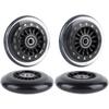 Ride On Swing Twist Wiggle Car Polyurethane Replacement Wheels w/Bearings ABEC-9 (2 Front Wheels with Convex Hub, 2 Rear Wheels with Concave Hub)