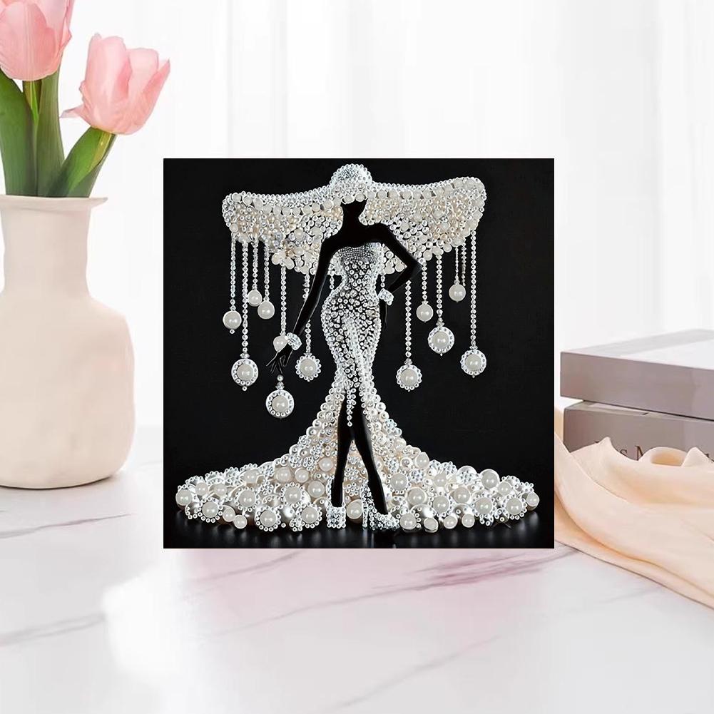Elegante Dame Spezielle Form Diamantmalerei Set 5D DIY Kristall Strass Malerei Für Heimwanddekoration Kunstgeschenk X0D6