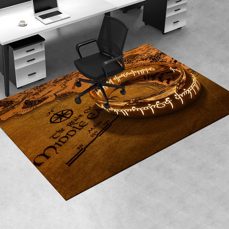 

Lord of the Rings: The One Ring Collectible Office Mat Home Decor Office Desk Chair Rugs Chair Carpet for office Chair Mat Gift For Hallowee 60cm by 90cm