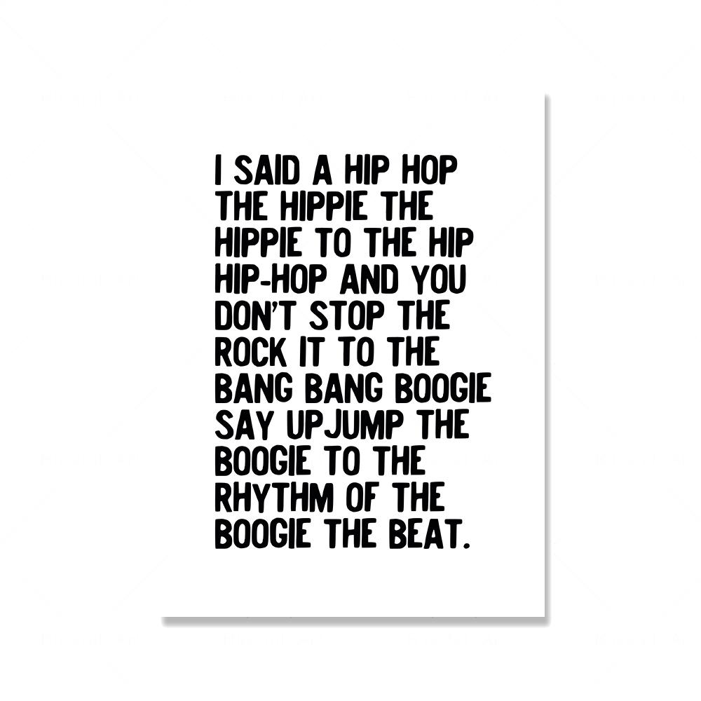 Hip Hop Rapçi Delight Şarkı Sözleri Müzik Alıntı Büyük Tuval Boyama Posterler ve Baskılar Duvar sanat resmi Oturma Odası Ev Dekor için