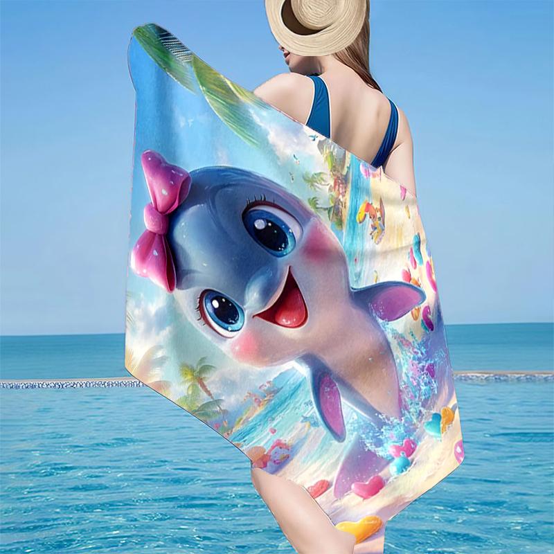 Dolphins In Starry Sky Beach Towel, Super Soft Microfiber, Gift for Her/Him, Birthday, for Pool, Beach, Travel, Home Decor Fan gifts
