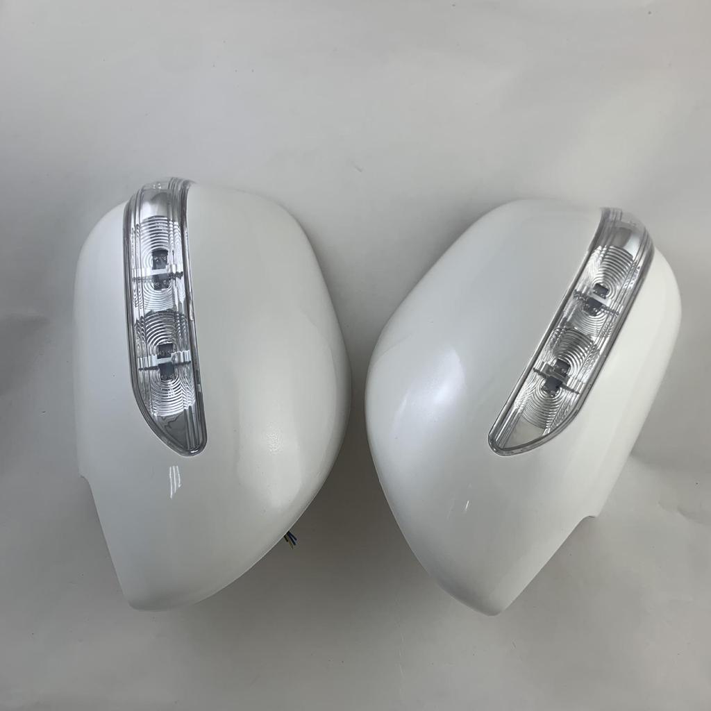 Carbon Fiber Rearview Mirror Cover with Light for 03-09 Prado 2700