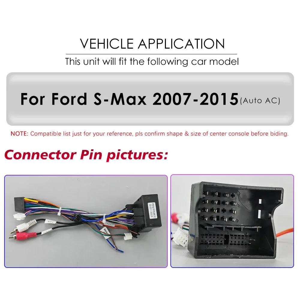 OSSURET Carplay 4G Android 13 Car Radio for Ford S-Max 2007 - 2015 Auto AC Multimedia Video Player GPS 2din Autoradio Intelligent Screen Bluetooth RDS