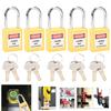 5 Sets 38mm Lockout Lock Insulation LOTO Nylon PA Steel for Nuclear Energy Logistics Transport
