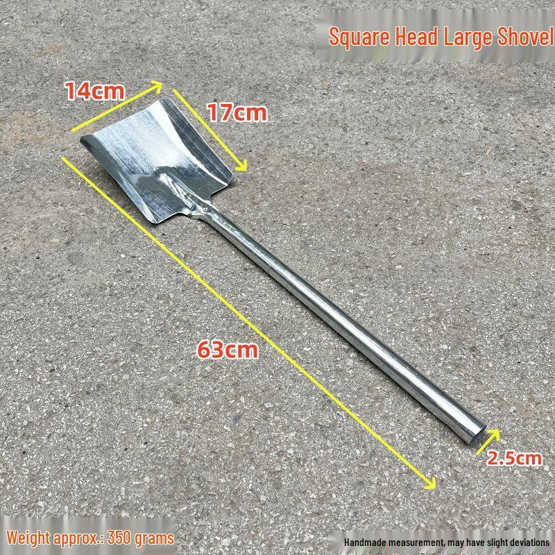 Long-Handled Stainless Steel Shovel: Versatile for Gardening, Coal Ash, Fire, Agriculture, and Pet Waste
