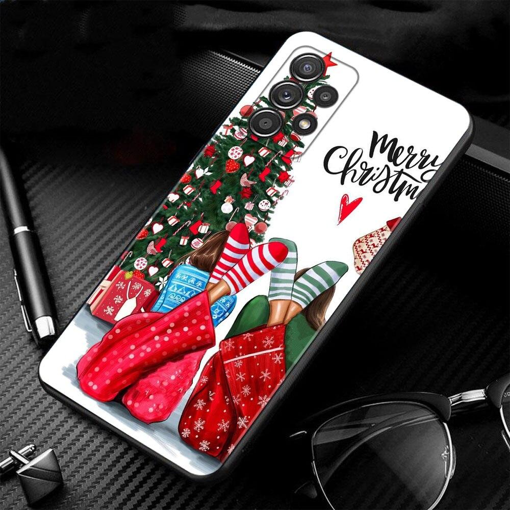 Phone Case For Samsung Galaxy A52s A73 A72 A53 A33 A32 A13 A02s A21s A12 A31 A91 A51 A71 A41 A23 A11 Christmas Tree Girl Gift