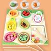 Wooden Toddler Educational Toy: Fruit Color & Shape Sorting with Clip Beads for Parent-Child Interaction