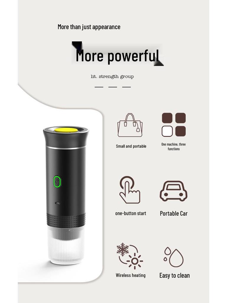 Wireless Portable Electric Capsule Coffee Maker for Americano & Espresso