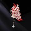 Crystal Rhinestones Butterfly Brooch Fashionable Evening Wear Lapel Pin Clothing Accessories Social Event Jewelry