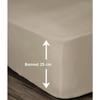 Spannbettlaken aus 100 % Baumwolle, 180 x 200 x 25 cm – Beige