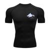 Graphic Print Short Sleeve Compression Shirt for Men Summer Athletic Quick Dry T-shirts Tops Gym Workout Running Training Tees