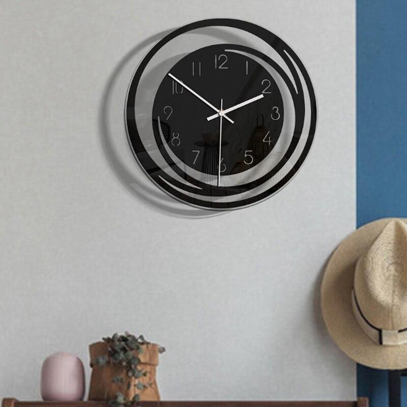 Simple Style Wall Clock Acrylic Living Room Home Decor Digital Clocks Modern Bedroom Ornament