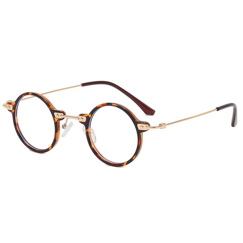 Punk Style Round Flat Glasses With Uv Protection For Men And Women Summer
