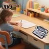 Astuccio per Matite in Tela Grande Custodia per Trucco con Tasche con Cerniera Pochette Scomparti Multipli Organizer Leggero Anelli Elastici Portapenne