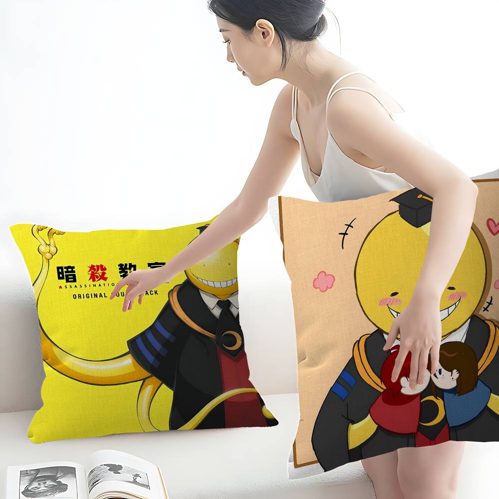 A-Anime-Assassination-Classroom Dark-Whimsical Cushion Cover Car Throw Pillow Case For Sofa Car Christmas Gift 40x40cm 45x45cm
