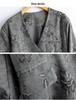 2025 Spring Women's V-Neck Jacquard Single-Breasted Fashion Suit Jacket