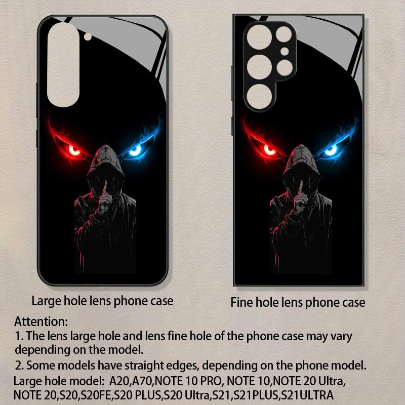 Funda de Teléfono con Patrón 2D para Samsung S26 S25 S24 S23 S22 S21 S20 A56 A36 A16 Cubierta Protectora de Cristal Templado