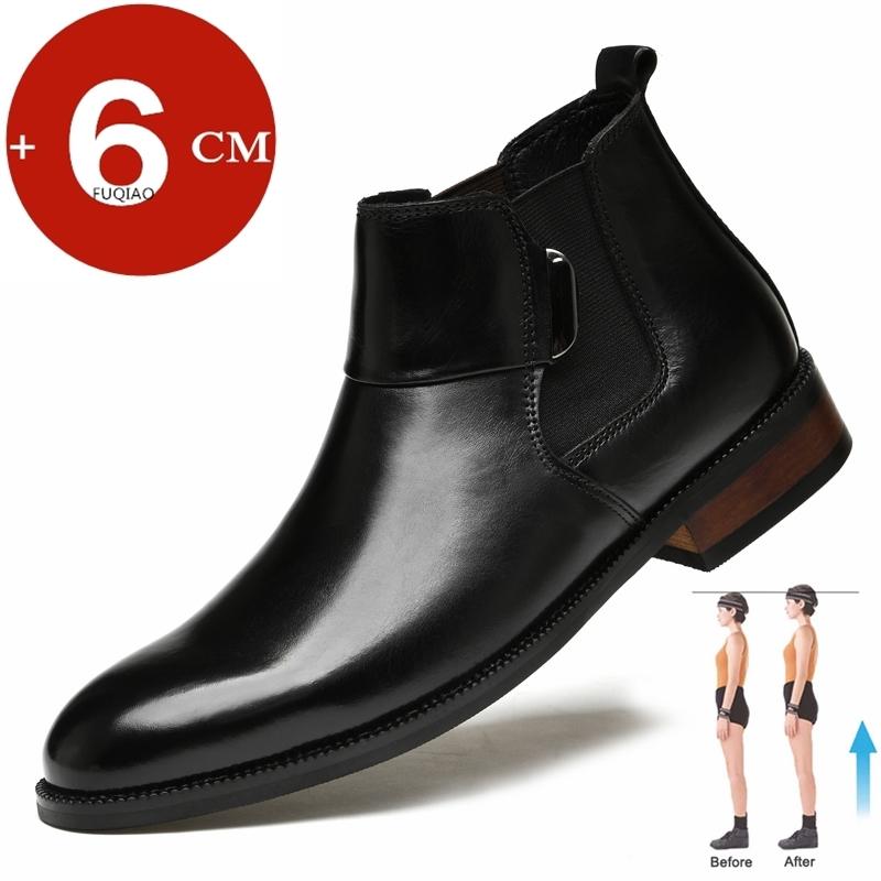 

Ботинки Elevator, модные, из натуральной кожи, мужские ботильоны, зимние ботинки, мужские, дизайнерские, повседневные, увеличивающие рост, ковбойские туфли для мужчин 40