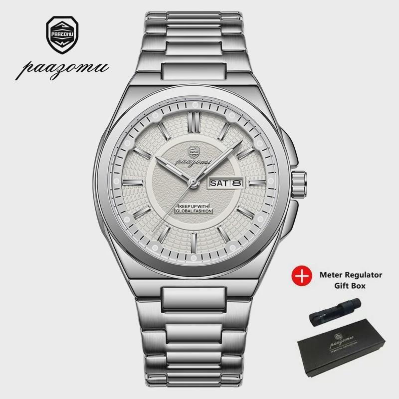 Men Sport Quartz Date Week Luxury Man Wristwatch Waterproof Luminous Stainless Steel Men's Watches Reloj