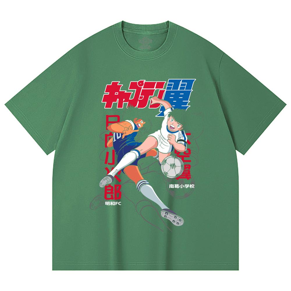 230 Gsm 100% Cotton Captain Tsubasa V2 Print Unisex Heavy Cotton T Shirt